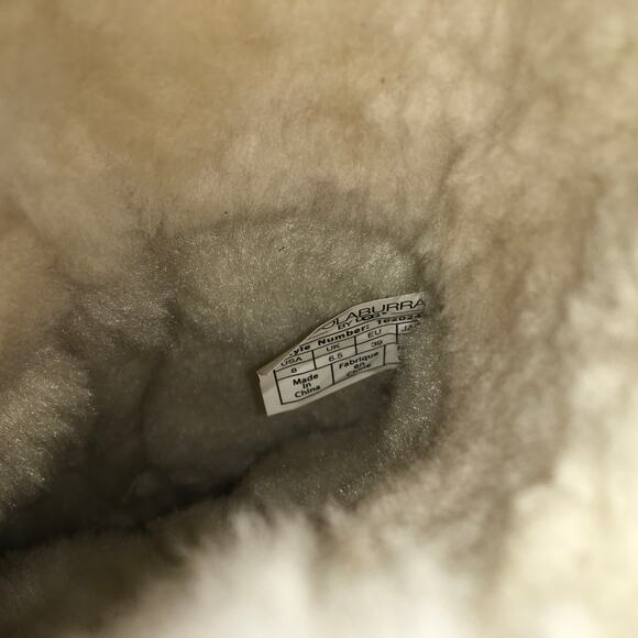 Koolaburra by UGG Rozalia Tall Fur Lined Boot Womens 8 Tie Shearling Suede Brown - Picture 8 of 11